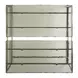 Grace Smoke and Antique Nickel Outdoor Square Glass Top Jordan Cocktail Table