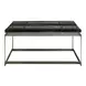 Grace Smoke and Antique Nickel Outdoor Square Glass Top Jordan Cocktail Table