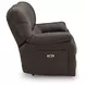 Leesworth Dark Brown 65" Power Reclining Loveseat