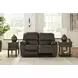 Leesworth Dark Brown 65" Power Reclining Loveseat