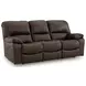 Leesworth Dark Brown 88" Power Reclining Sofa
