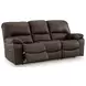 Leesworth Dark Brown 88" Power Reclining Sofa