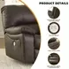 Leesworth Dark Brown Power Recliner