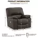 Leesworth Dark Brown Power Recliner