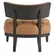 Archie Winchester Sandstone Leather Upholstered Accent Chair