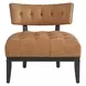 Archie Winchester Sandstone Leather Upholstered Accent Chair
