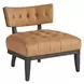 Archie Winchester Sandstone Leather Upholstered Accent Chair