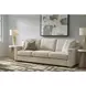 Leah Asbury Oatmeal Performance Fabric 99" Sofa with Pillows