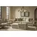 Leah Asbury Oatmeal Performance Fabric 99" Sofa with Pillows
