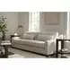 Evermont Sable and Dark Gray Round Travertine Top Side Table