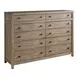 Abode Boulder and Gray 10 Drawer Dresser