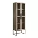 Abode Boulder and Gray 2 Door Display Cabinet with LED