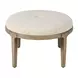 Abode Beige and Boulder Upholstered Round Bunching Ottoman