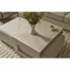 Abode Beige and River Rock Upholstered Nesting Cocktail Table with Rectangular Ottoman