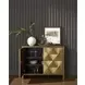 Modern Aged Gold 2 Door Origami Hall Chest