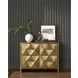 Modern Aged Gold 2 Door Origami Hall Chest