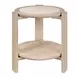 Evermont Desert and White Travertine Top Occasional Table Set