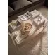 Evermont Desert and White Rectangular Travertine Top Cocktail Table