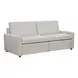 Harbor Gray Leather 84" Dual Power Reclining Sofa with USB Charging
