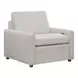 Harbor Gray Leather Power Recliner with USB Charging