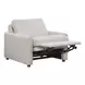 Harbor Gray Leather Power Recliner with USB Charging