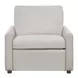 Harbor Gray Leather Power Recliner with USB Charging