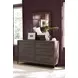 Montclair Embossed Cocoa 6 Drawer Dresser