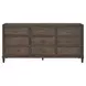 Montclair Embossed Cocoa 9 Drawer Dresser