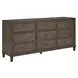 Montclair Embossed Cocoa 9 Drawer Dresser