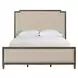 Montclair Cocoa and Silken Fog King Upholstered Panel Bed