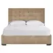 Montclair Vail Toffee Leather King Upholstered Panel Bed
