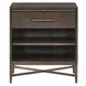 Montclair Embossed Cocoa 1 Drawer Nightstand with USB Charging