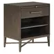 Montclair Embossed Cocoa 1 Drawer Nightstand with USB Charging