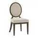 Montclair Beige Upholstered Oval Back Side Chair Set of 2