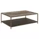 Montclair Brindle and Smoked Gold Rectangular Travertine Top Cocktail Table