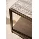 Ashford Brindle and Smoked Gold Rectangular Travertine Top End Table