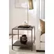 Ashford Brindle and Smoked Gold Rectangular Travertine Top End Table