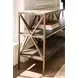 Ashford Brindle and Smoked Gold Rectangular Travertine Top Sofa Table