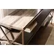 Ashford Brindle and Smoked Gold Rectangular Travertine Top Sofa Table