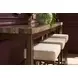 Montclair Brindle and Smoked Gold Rectangular Travertine Top Console Table with Stools