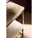 Montclair Brindle and Smoked Gold Rectangular Travertine Top Console Table with Stools