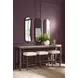 Montclair Brindle and Smoked Gold Rectangular Travertine Top Console Table with Stools