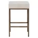 Montclair Brindle and Smoked Gold Rectangular Travertine Top Console Table with Stools