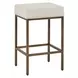 Montclair Brindle and Smoked Gold Rectangular Travertine Top Console Table with Stools