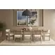 Oasis Antique Nickel 100" Rectangular Glass Top Dining Table