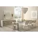 Oasis White 100" Rectangular Glass Top Dining Table