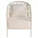 Oasis Nomad Snow Performance Fabric Pebble Accent Chair with Pillow