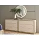 Oasis White Coral Round Wall Mirror