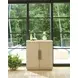 Oasis Dockside Natural Tan Oak and White 2 Door Bar Cabinet with LED