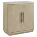 Oasis Dockside Natural Tan Oak and White 2 Door Bar Cabinet with LED